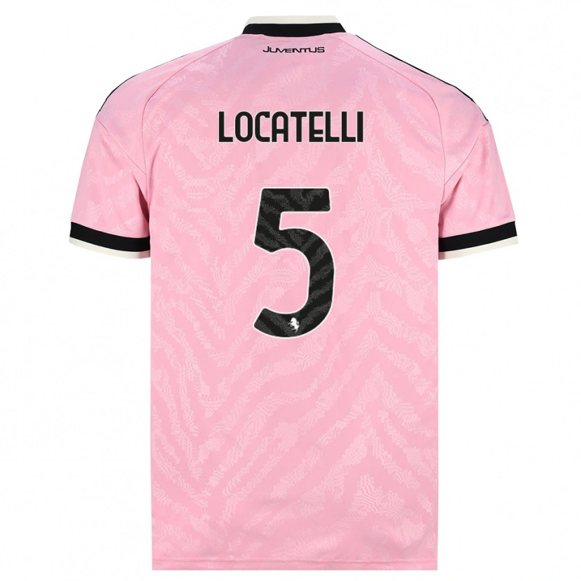 Danxen Mænd Manuel Locatelli #5 Pink Sort Udebane Spillertrøjer 2026/27 Trøje T-Shirt