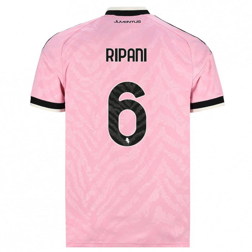 Danxen Mænd Diego Ripani #6 Pink Sort Udebane Spillertrøjer 2026/27 Trøje T-Shirt