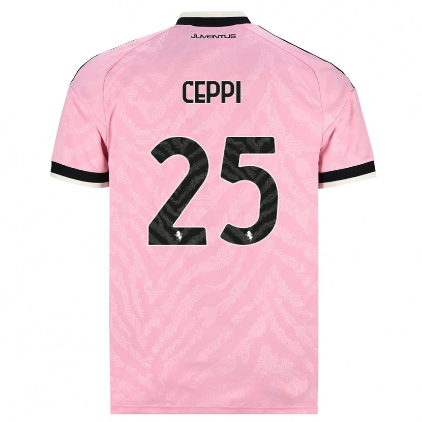 Danxen Mænd Paolo Ceppi #25 Pink Sort Udebane Spillertrøjer 2026/27 Trøje T-Shirt