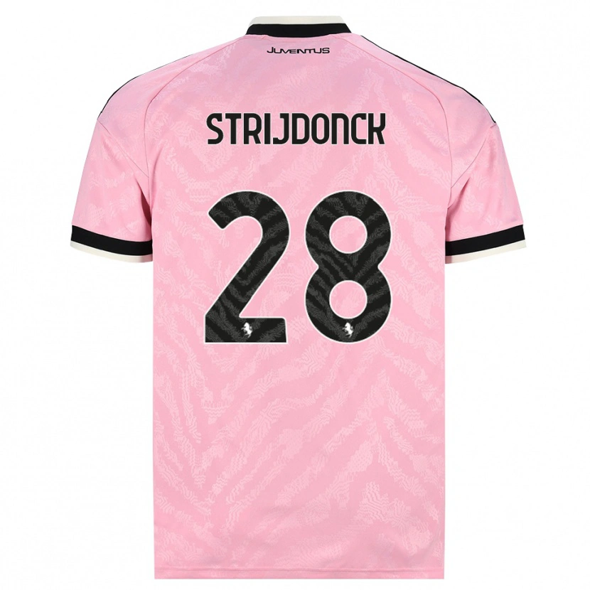Danxen Mænd Bayron Strijdonck #28 Pink Sort Udebane Spillertrøjer 2026/27 Trøje T-Shirt
