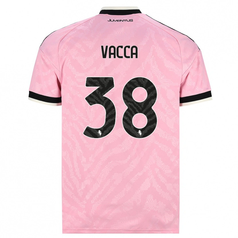 Danxen Mænd Alessio Vacca #38 Pink Sort Udebane Spillertrøjer 2026/27 Trøje T-Shirt