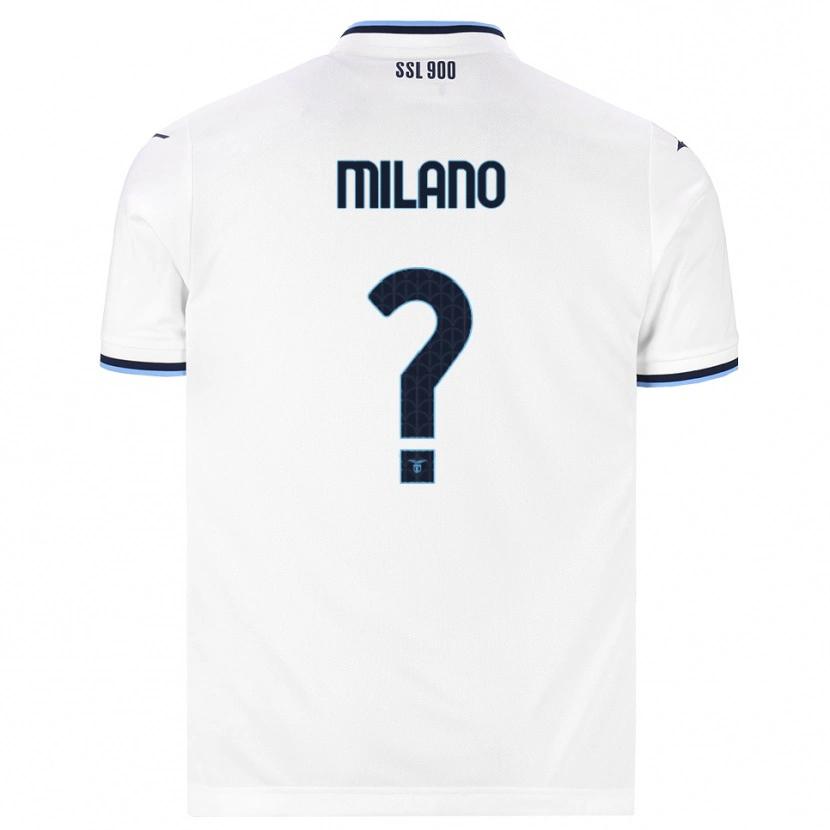 Danxen Mænd Alessandro Milano #0 Hvid Marineblå Udebane Spillertrøjer 2026/27 Trøje T-Shirt