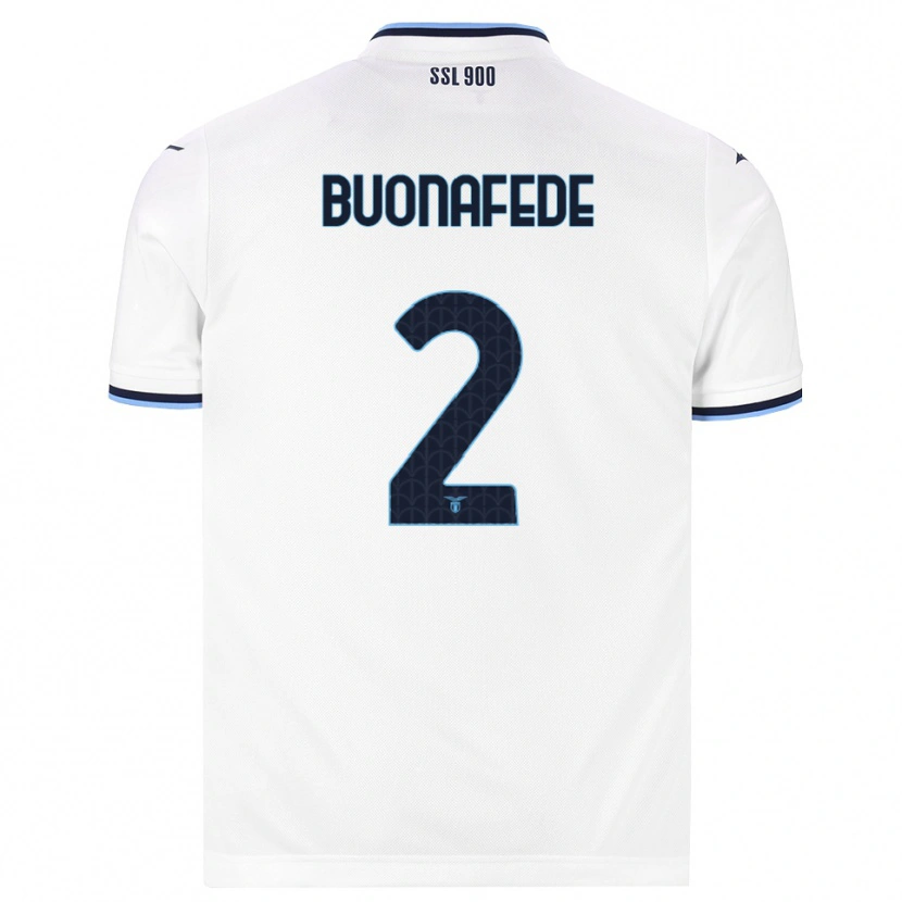 Danxen Mænd Tommaso Buonafede #2 Hvid Marineblå Udebane Spillertrøjer 2026/27 Trøje T-Shirt
