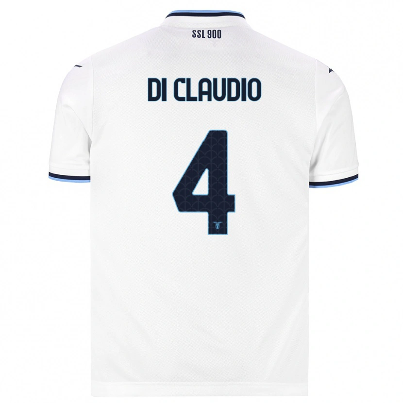 Danxen Mænd Federico Di Claudio #4 Hvid Marineblå Udebane Spillertrøjer 2026/27 Trøje T-Shirt