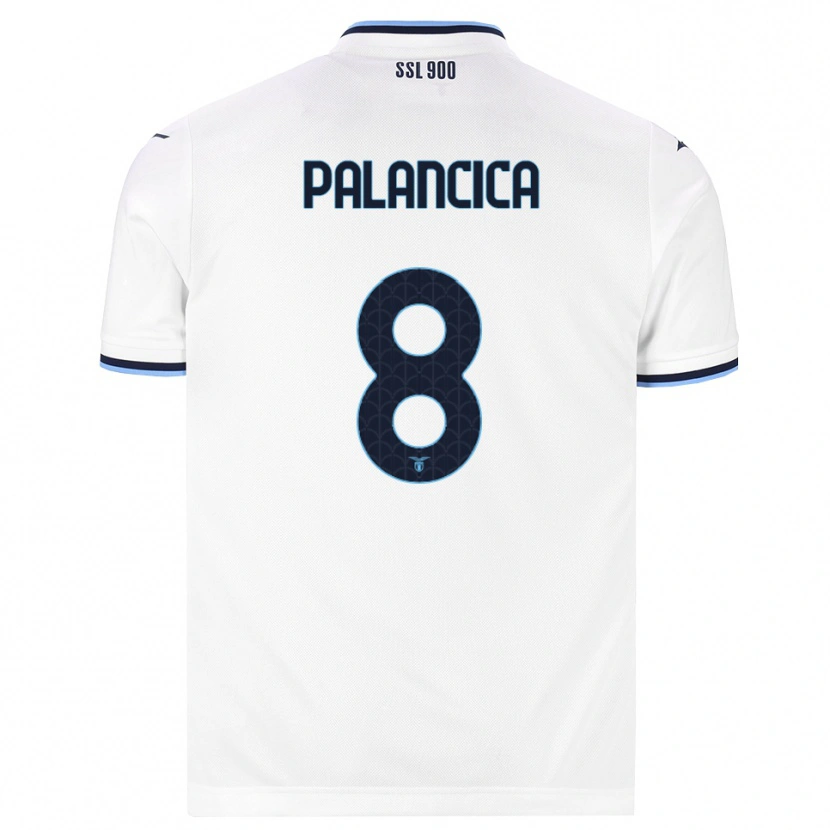Danxen Mænd Cristian Palancica #8 Hvid Marineblå Udebane Spillertrøjer 2026/27 Trøje T-Shirt