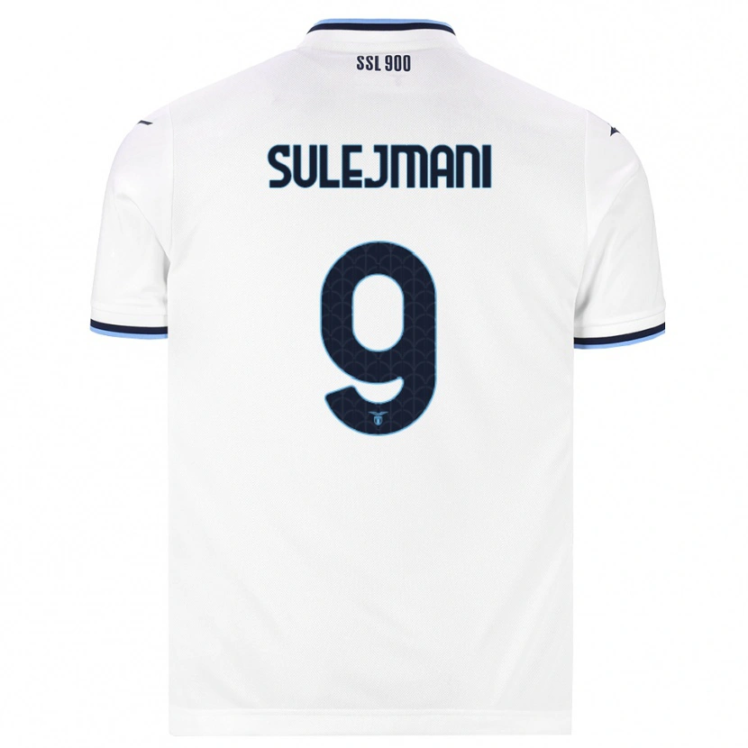 Danxen Mænd Flavio Sulejmani #9 Hvid Marineblå Udebane Spillertrøjer 2026/27 Trøje T-Shirt