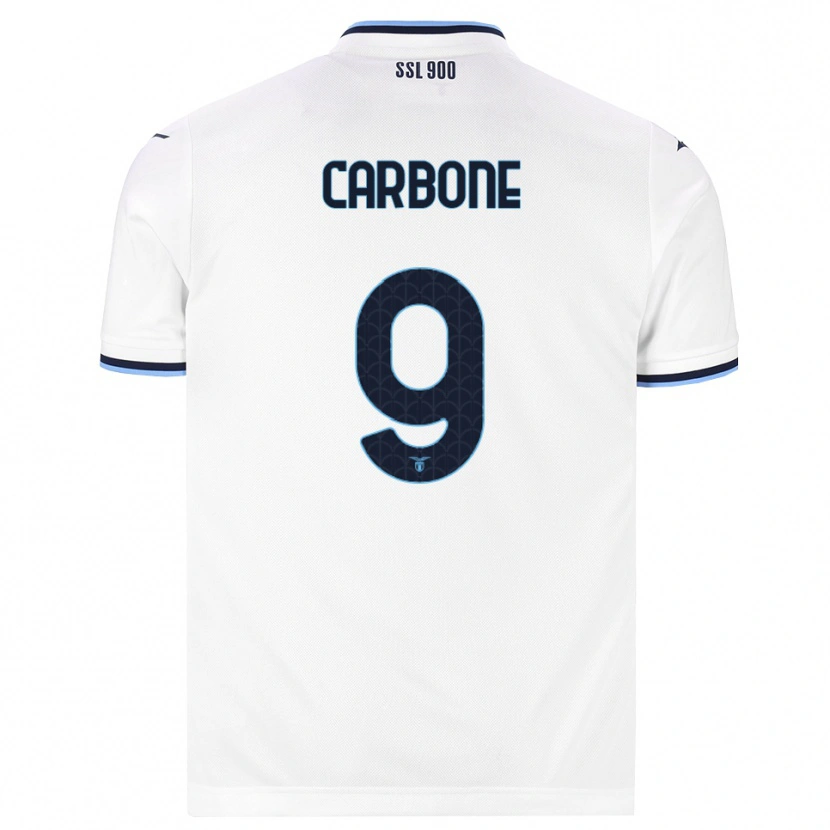 Danxen Mænd Giovanni Carbone #9 Hvid Marineblå Udebane Spillertrøjer 2026/27 Trøje T-Shirt