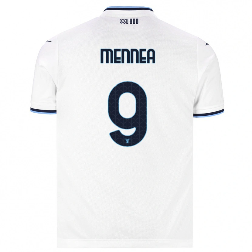 Danxen Mænd Carmine Mennea #9 Hvid Marineblå Udebane Spillertrøjer 2026/27 Trøje T-Shirt