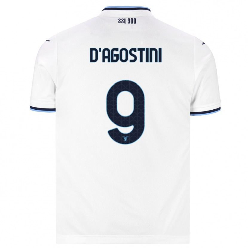 Danxen Mænd Lorenzo D'agostini #9 Hvid Marineblå Udebane Spillertrøjer 2026/27 Trøje T-Shirt