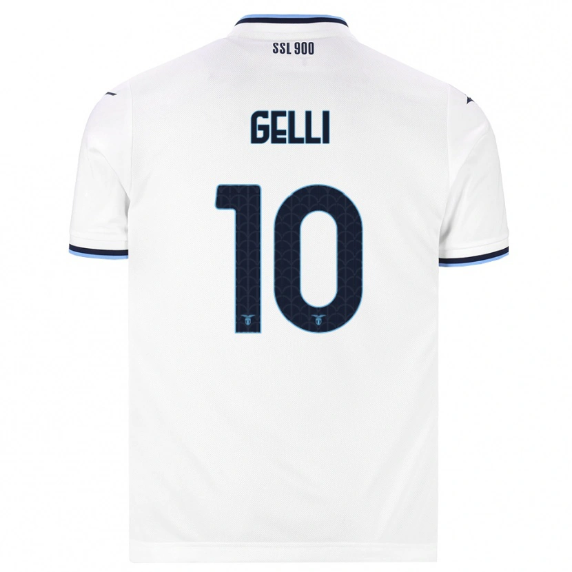 Danxen Mænd Valerio Gelli #10 Hvid Marineblå Udebane Spillertrøjer 2026/27 Trøje T-Shirt