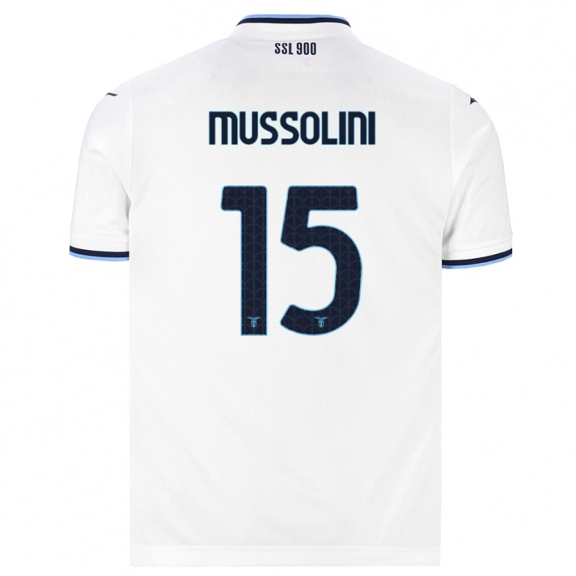 Danxen Mænd Romano Floriani Mussolini #15 Hvid Marineblå Udebane Spillertrøjer 2026/27 Trøje T-Shirt