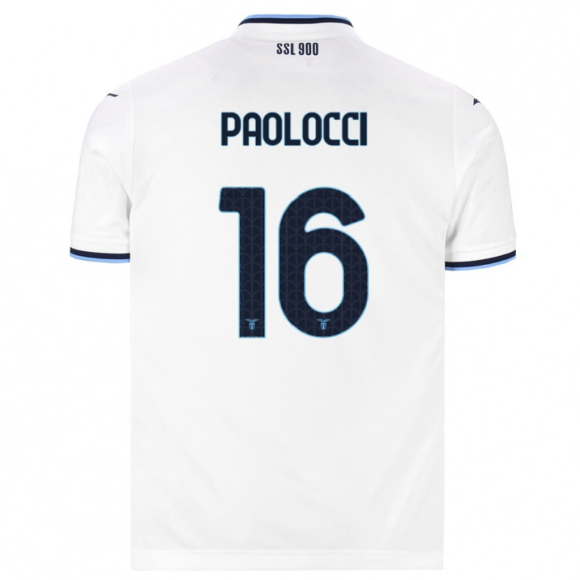 Danxen Mænd Gabriele Paolocci #16 Hvid Marineblå Udebane Spillertrøjer 2026/27 Trøje T-Shirt