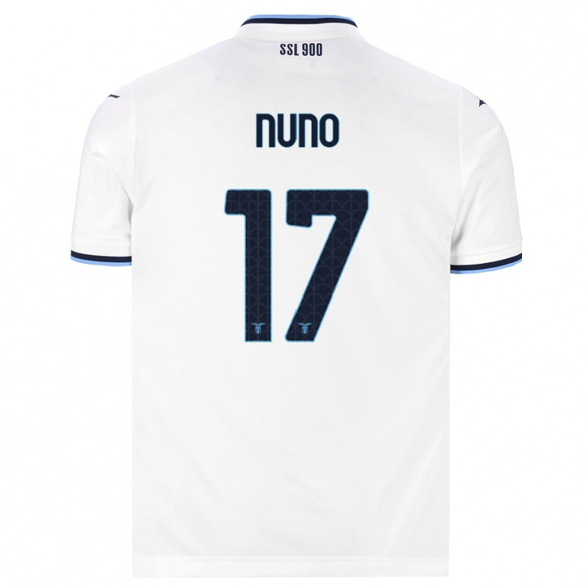 Danxen Mænd Nuno Tavares #17 Hvid Marineblå Udebane Spillertrøjer 2026/27 Trøje T-Shirt