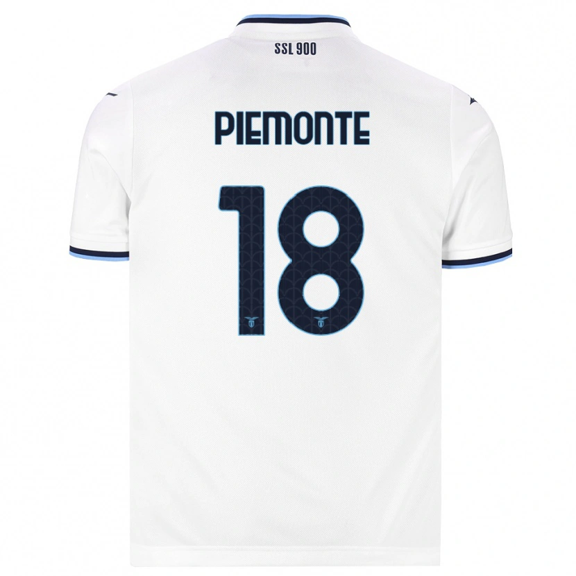 Danxen Mænd Martina Piemonte #18 Hvid Marineblå Udebane Spillertrøjer 2026/27 Trøje T-Shirt