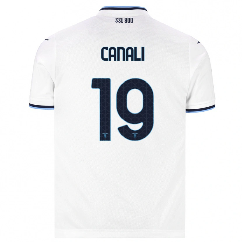 Danxen Mænd Giorgio Canali #19 Hvid Marineblå Udebane Spillertrøjer 2026/27 Trøje T-Shirt