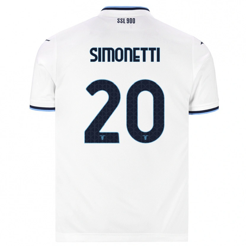 Danxen Mænd Flaminia Simonetti #20 Hvid Marineblå Udebane Spillertrøjer 2026/27 Trøje T-Shirt
