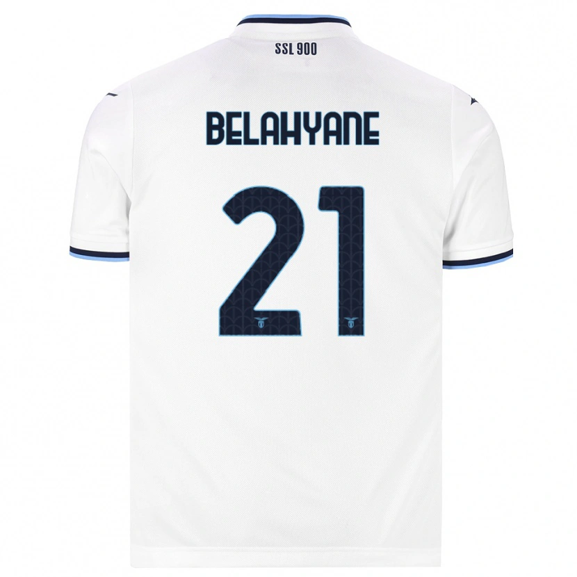 Danxen Mænd Reda Belahyane #21 Hvid Marineblå Udebane Spillertrøjer 2026/27 Trøje T-Shirt