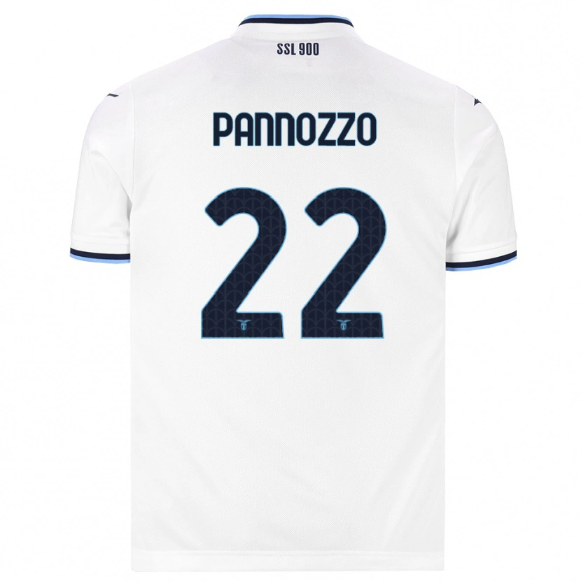 Danxen Mænd Nicolò Pannozzo #22 Hvid Marineblå Udebane Spillertrøjer 2026/27 Trøje T-Shirt