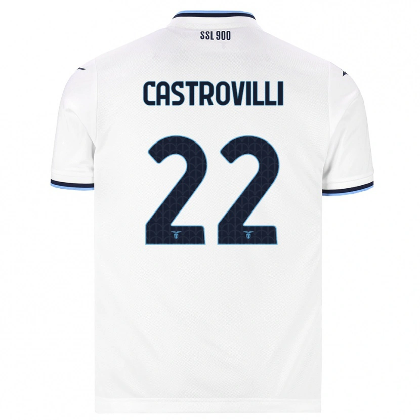 Danxen Mænd Gaetano Castrovilli #22 Hvid Marineblå Udebane Spillertrøjer 2026/27 Trøje T-Shirt