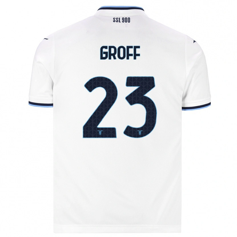 Danxen Mænd Chiara Groff #23 Hvid Marineblå Udebane Spillertrøjer 2026/27 Trøje T-Shirt