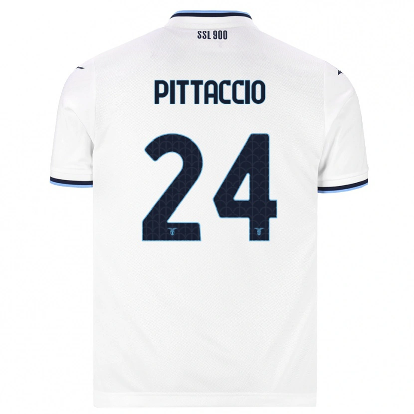 Danxen Mænd Francesca Pittaccio #24 Hvid Marineblå Udebane Spillertrøjer 2026/27 Trøje T-Shirt