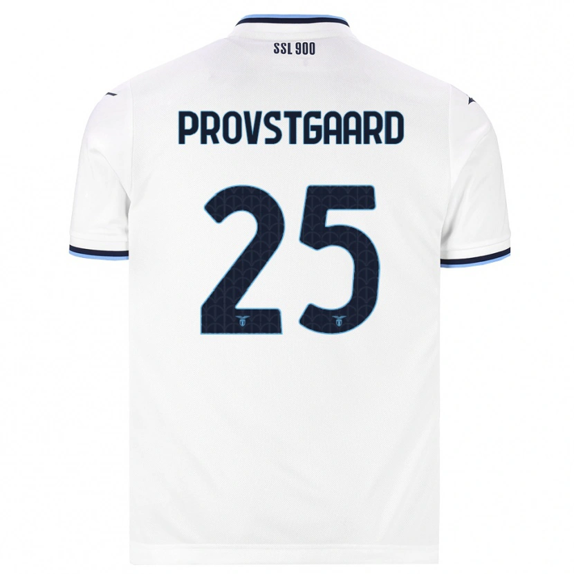 Danxen Mænd Oliver Provstgaard #25 Hvid Marineblå Udebane Spillertrøjer 2026/27 Trøje T-Shirt