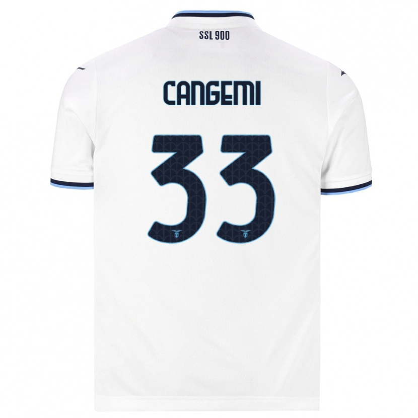 Danxen Mænd Emanuele Cangemi #33 Hvid Marineblå Udebane Spillertrøjer 2026/27 Trøje T-Shirt