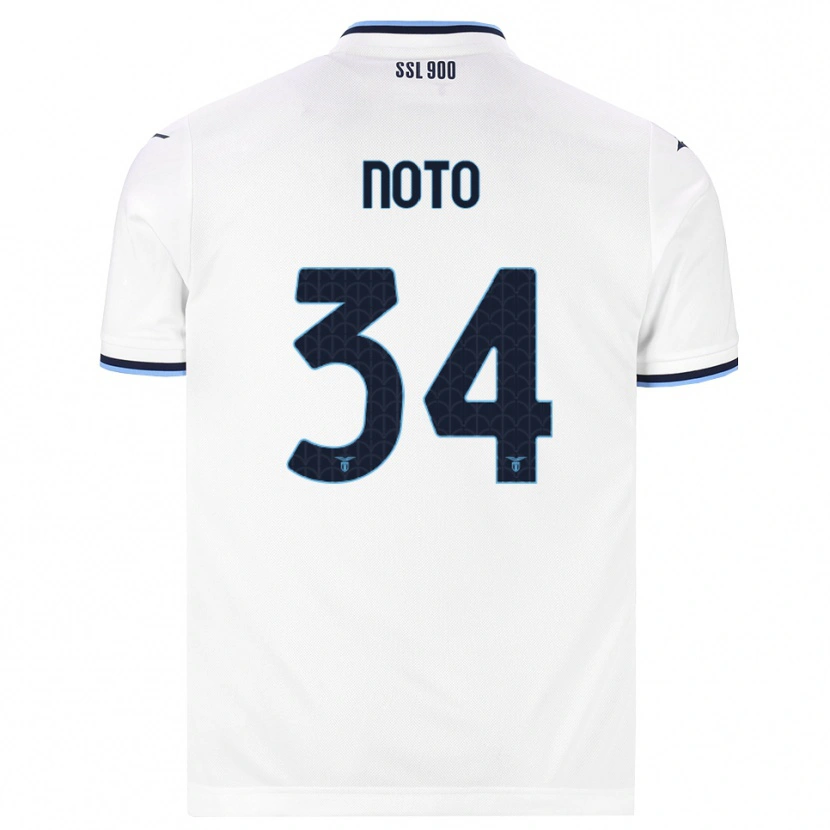 Danxen Mænd Pierpaolo Noto #34 Hvid Marineblå Udebane Spillertrøjer 2026/27 Trøje T-Shirt