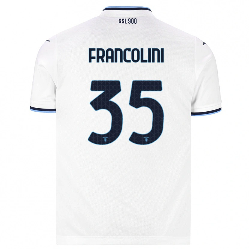 Danxen Mænd Alice Francolini #35 Hvid Marineblå Udebane Spillertrøjer 2026/27 Trøje T-Shirt