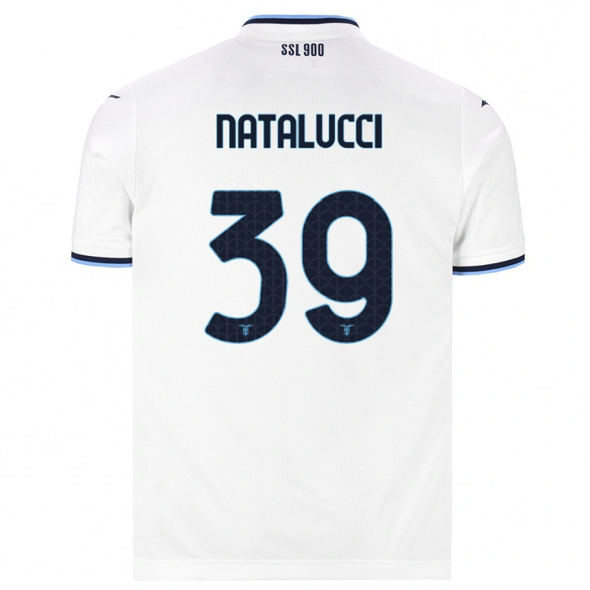 Danxen Mænd Serena Natalucci #39 Hvid Marineblå Udebane Spillertrøjer 2026/27 Trøje T-Shirt