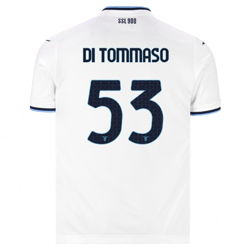 Danxen Mænd Leonardo Di Tommaso #53 Hvid Marineblå Udebane Spillertrøjer 2026/27 Trøje T-Shirt