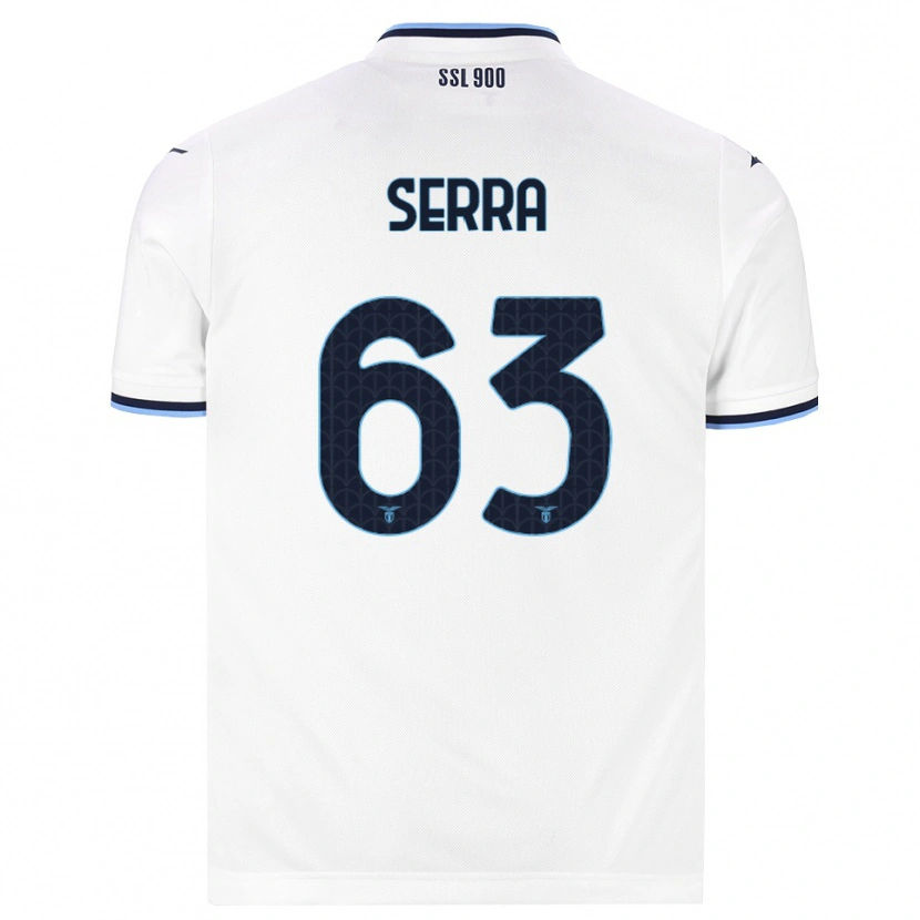 Danxen Mænd Federico Serra #63 Hvid Marineblå Udebane Spillertrøjer 2026/27 Trøje T-Shirt