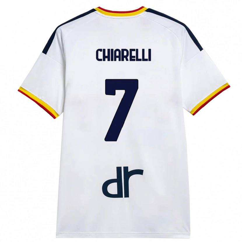 Danxen Mænd Donato Chiarelli #7 Hvid Gul Rød Udebane Spillertrøjer 2026/27 Trøje T-Shirt