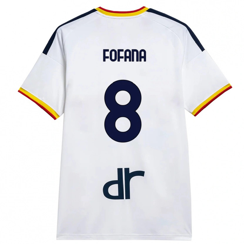 Danxen Mænd Sadik Fofana #8 Hvid Gul Rød Udebane Spillertrøjer 2026/27 Trøje T-Shirt