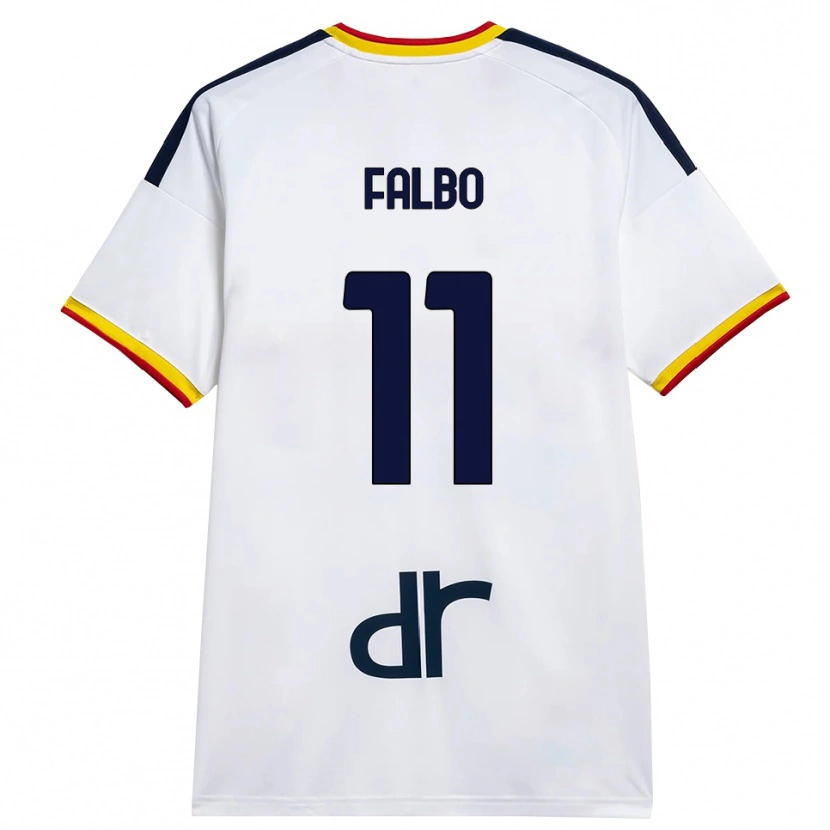 Danxen Mænd Antonio Falbo #11 Hvid Gul Rød Udebane Spillertrøjer 2026/27 Trøje T-Shirt