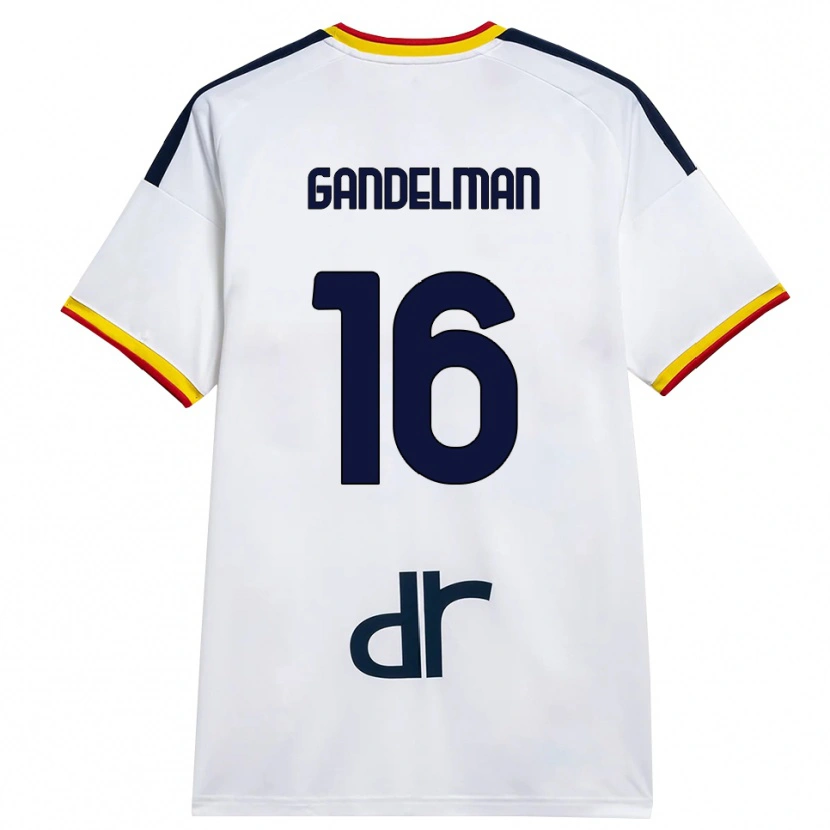 Danxen Mænd Omri Gandelman #16 Hvid Gul Rød Udebane Spillertrøjer 2026/27 Trøje T-Shirt