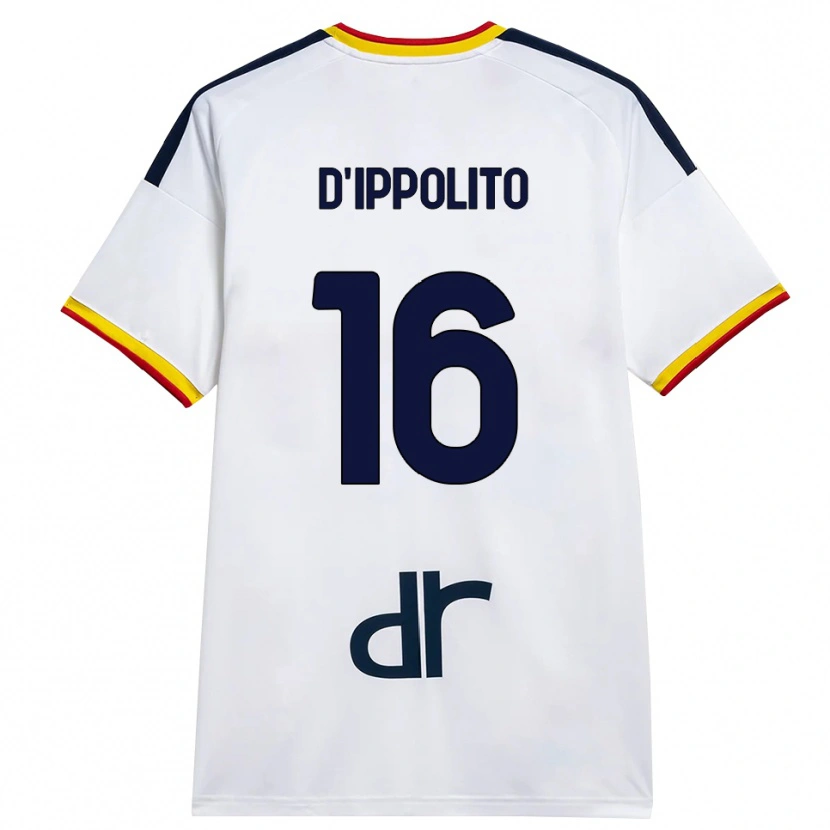 Danxen Mænd Nicola D'ippolito #16 Hvid Gul Rød Udebane Spillertrøjer 2026/27 Trøje T-Shirt