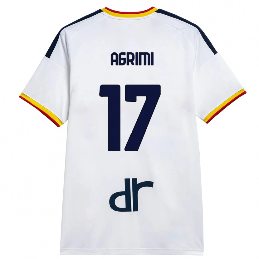Danxen Mænd Matteo Agrimi #17 Hvid Gul Rød Udebane Spillertrøjer 2026/27 Trøje T-Shirt