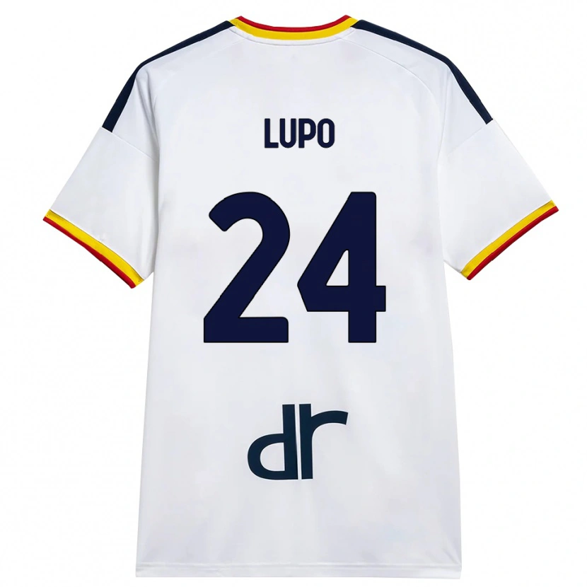 Danxen Mænd Christian Lupo #24 Hvid Gul Rød Udebane Spillertrøjer 2026/27 Trøje T-Shirt