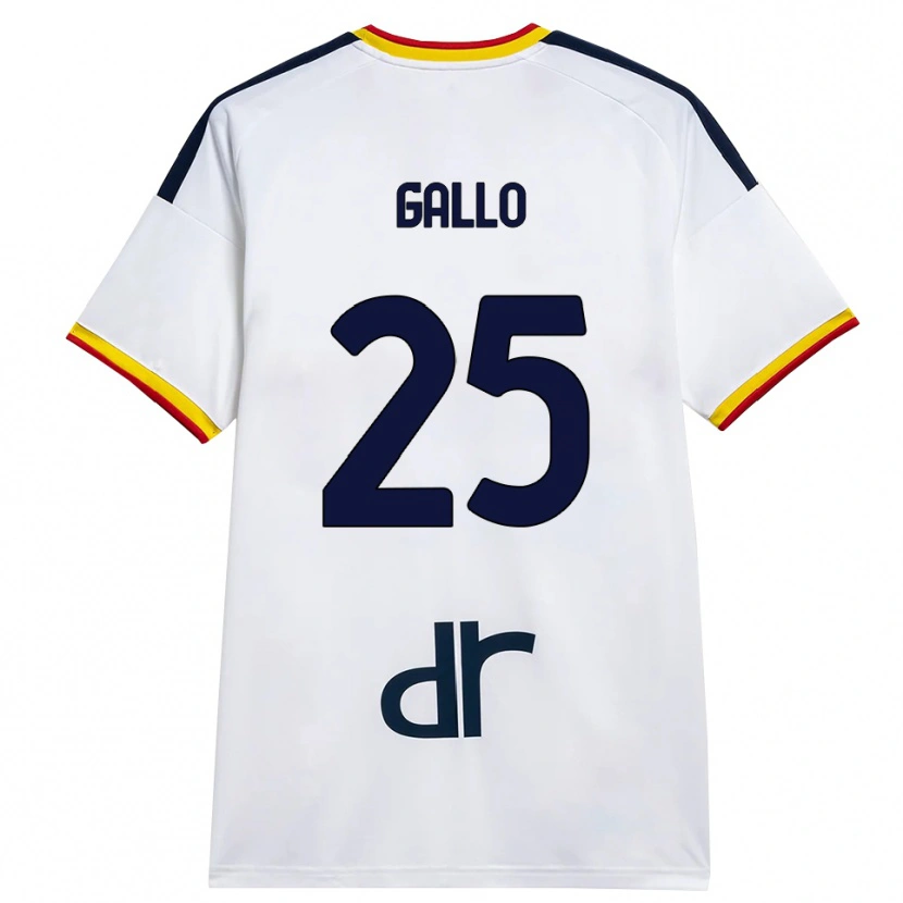Danxen Mænd Antonino Gallo #25 Hvid Gul Rød Udebane Spillertrøjer 2026/27 Trøje T-Shirt