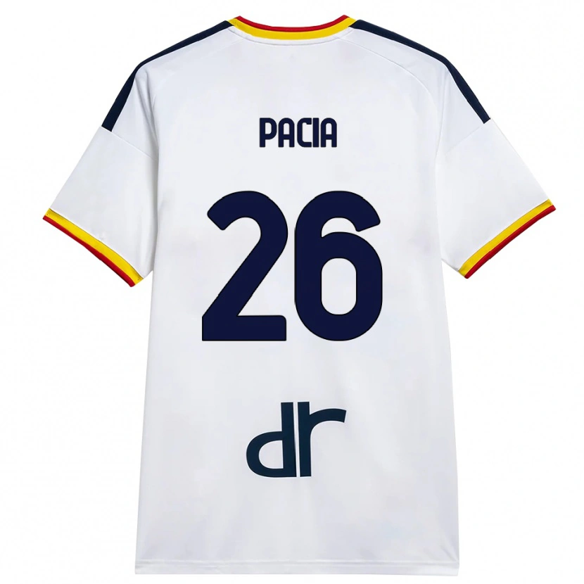 Danxen Mænd Fabiano Pacia #26 Hvid Gul Rød Udebane Spillertrøjer 2026/27 Trøje T-Shirt