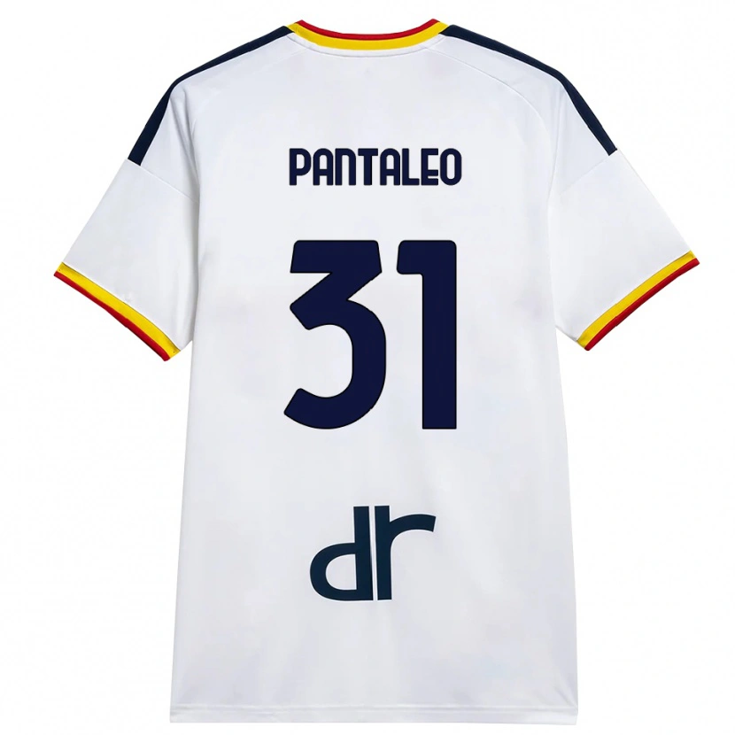 Danxen Mænd Dario Pantaleo #31 Hvid Gul Rød Udebane Spillertrøjer 2026/27 Trøje T-Shirt