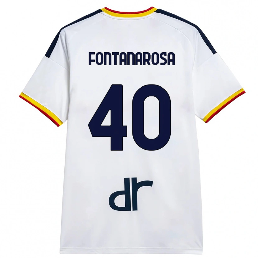 Danxen Mænd Andrea Fontanarosa #40 Hvid Gul Rød Udebane Spillertrøjer 2026/27 Trøje T-Shirt