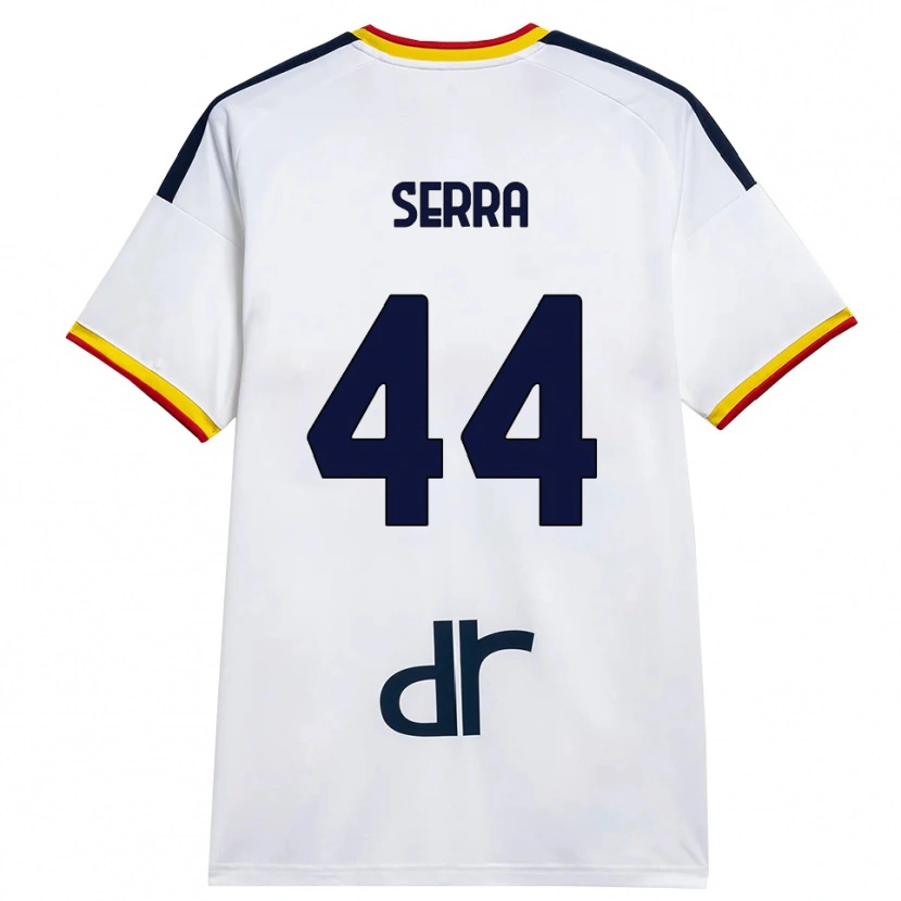 Danxen Mænd Francesco Serra #44 Hvid Gul Rød Udebane Spillertrøjer 2026/27 Trøje T-Shirt