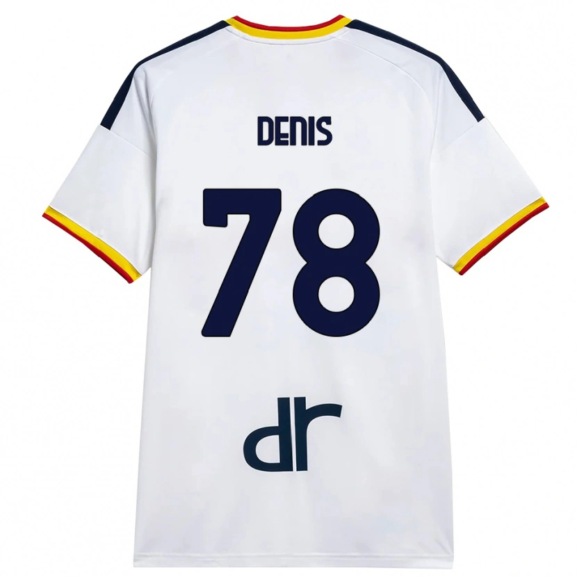 Danxen Mænd Max Denis #78 Hvid Gul Rød Udebane Spillertrøjer 2026/27 Trøje T-Shirt