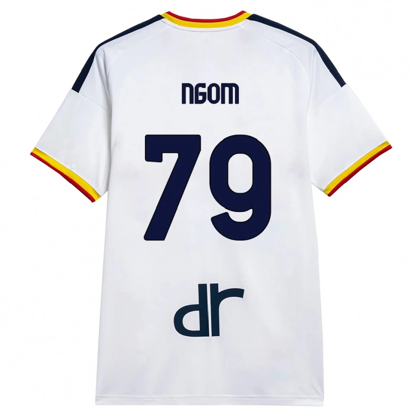 Danxen Mænd Oumar Ngom #79 Hvid Gul Rød Udebane Spillertrøjer 2026/27 Trøje T-Shirt