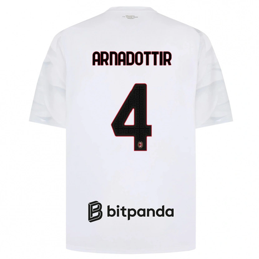 Danxen Mænd Guony Arnadottir #4 Hvid Rød Sort Udebane Spillertrøjer 2026/27 Trøje T-Shirt