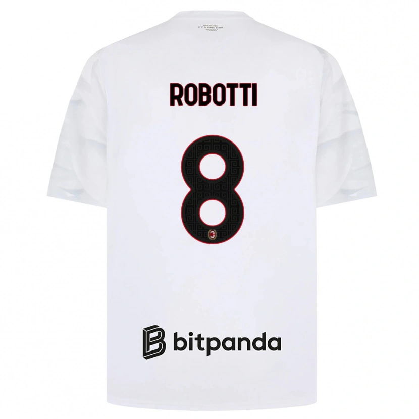 Danxen Mænd Giovanni Robotti #8 Hvid Rød Sort Udebane Spillertrøjer 2026/27 Trøje T-Shirt