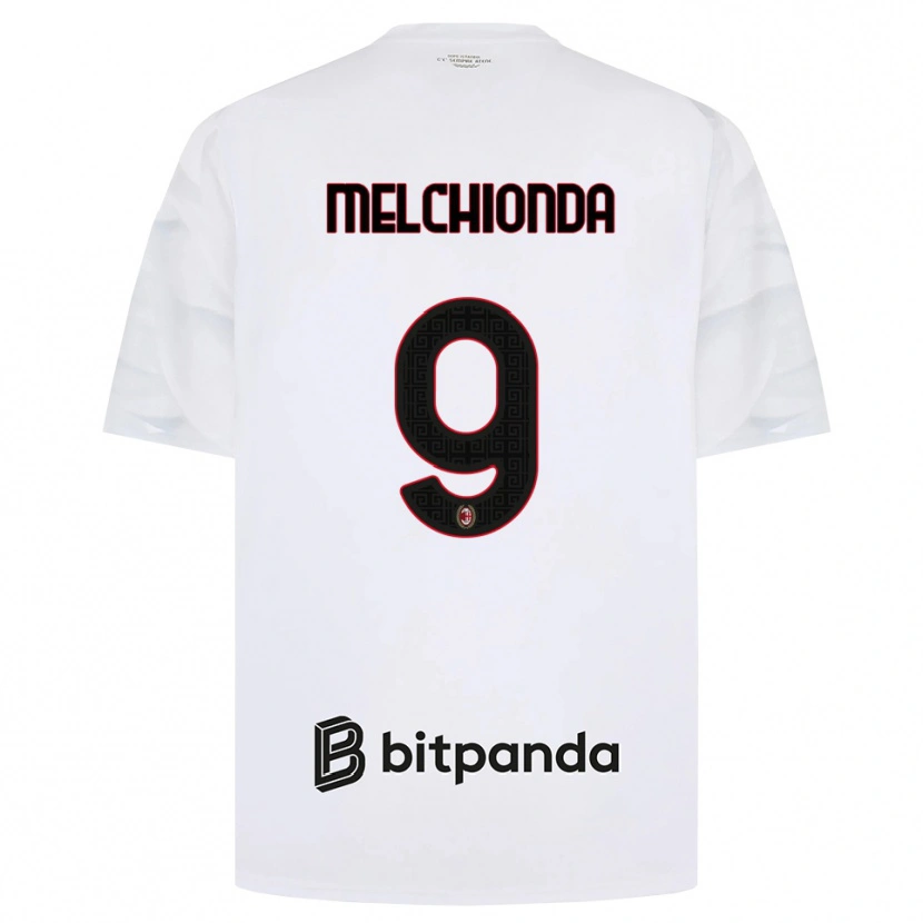 Danxen Mænd Marco Melchionda #9 Hvid Rød Sort Udebane Spillertrøjer 2026/27 Trøje T-Shirt