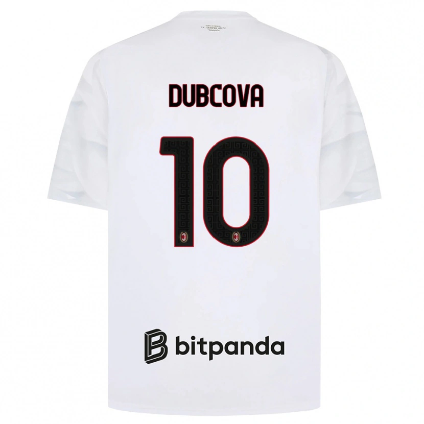 Danxen Mænd Kamila Dubcova #10 Hvid Rød Sort Udebane Spillertrøjer 2026/27 Trøje T-Shirt